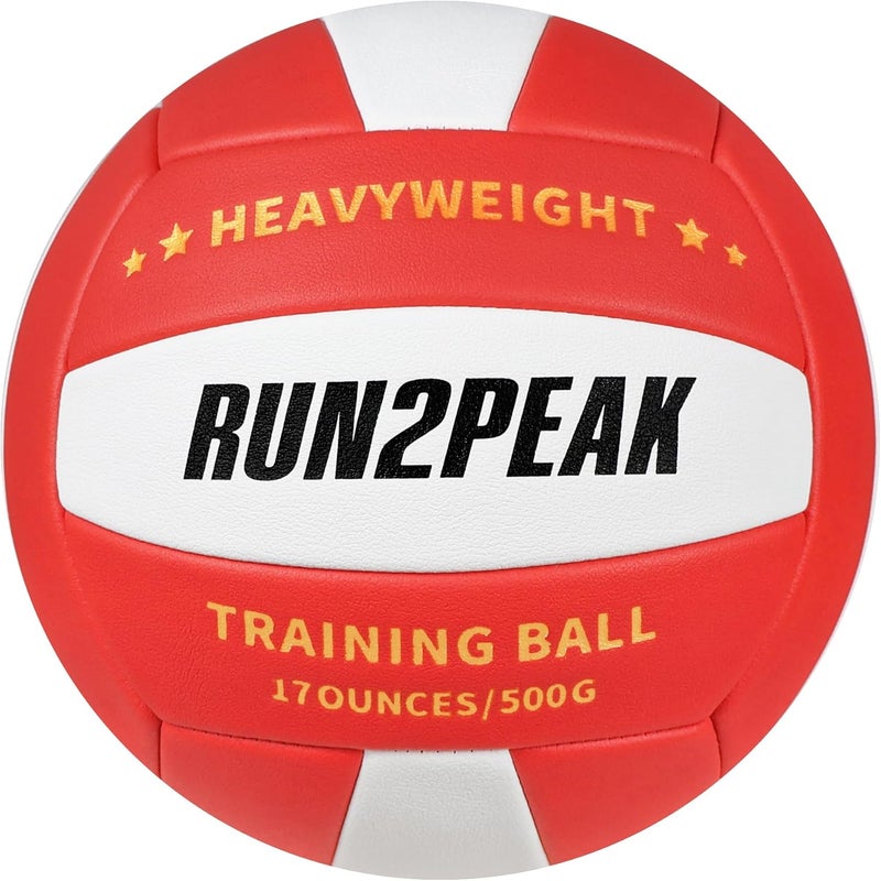 RUN2PEAK Setter Training Volleyball Official Size 5 Volleyballs Heavy Weight Ball PU Practice Volley Balls for Indoor Rebounder Equipment Setters Weighted Volleyball Setting Trainer - Image 1